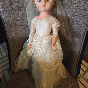 Vintage 1950s Arrow Bride Doll, 20" Tall